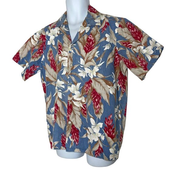 Hilo Hattie Aloha Vintage Blue Floral Hawaiian Beach Vacation Shirt Large - Picture 5 of 10